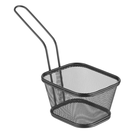 Panier &agrave; Frites Miniature Empilable Noir 130x115x80mm - Hendi