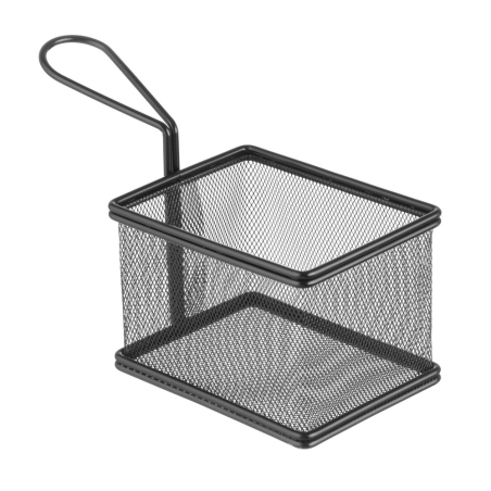 Panier &agrave; Frites Miniature Noir Mat Professionnel 125x100x(H)85mm - Hendi