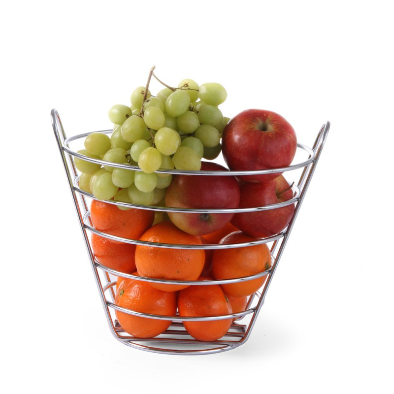 Panier &agrave; fruits en fil m&eacute;tallique chrom&eacute;, ⌀215x205mm - Hendi