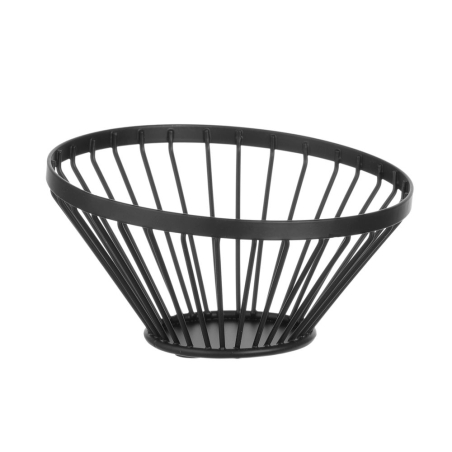 Panier &agrave; fruits oblique noir mat, &Oslash;150x(H)80mm - Hendi