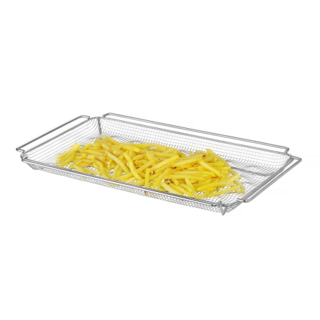 Panier de four &agrave; frites ondul&eacute;, Acier Inoxydable GN 1/1, 530x325x40mm - Hendi