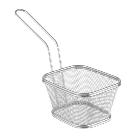 Paniers &agrave; Frites Miniatures Empilables Inox 130x115x80mm - Hendi
