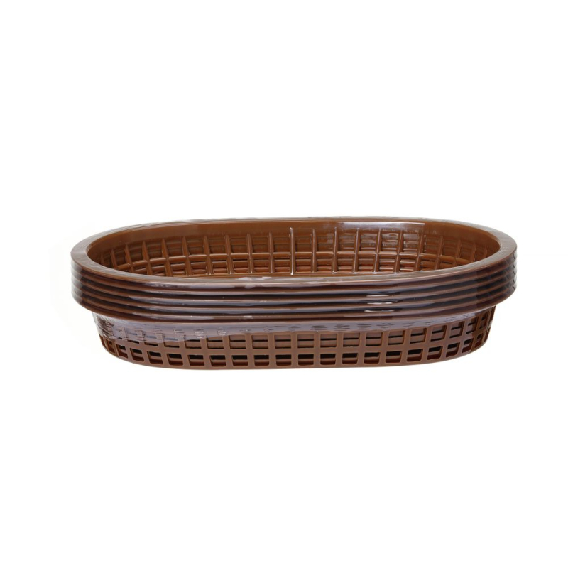Paniers de Service Fast-Food en Polypropyl&egrave;ne Marron (Lot de 6) - Hendi