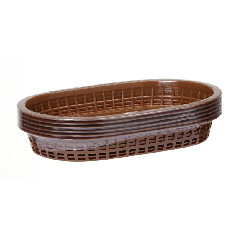 Paniers de Service Fast-Food en Polypropyl&egrave;ne Marron (Lot de 6) - Hendi
