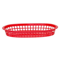 Paniers de service Fast-Food Rouges (Set de 6) Polypropyl&egrave;ne 275x175x38mm - Hendi