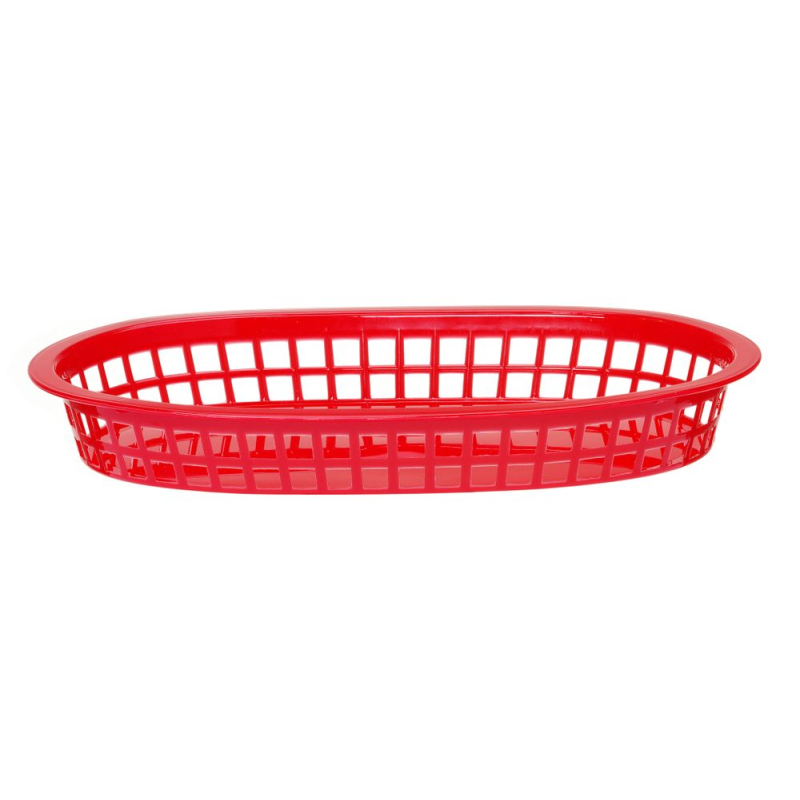 Paniers de service Fast-Food Rouges (Set de 6) Polypropyl&egrave;ne 275x175x38mm - Hendi