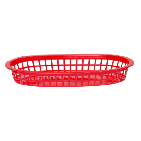 Paniers de service Fast-Food Rouges (Set de 6) Polypropyl&egrave;ne 275x175x38mm - Hendi
