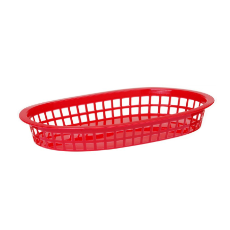 Paniers de service Fast-Food Rouges (Set de 6) Polypropyl&egrave;ne 275x175x38mm - Hendi