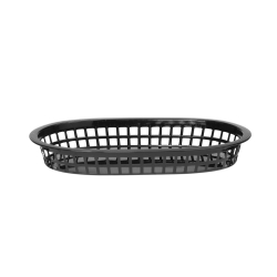 Paniers de service polypropyl&egrave;ne noir pour fast-food (6 unit&eacute;s) - Hendi