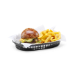 Paniers de service polypropyl&egrave;ne noir pour fast-food (6 unit&eacute;s) - Hendi