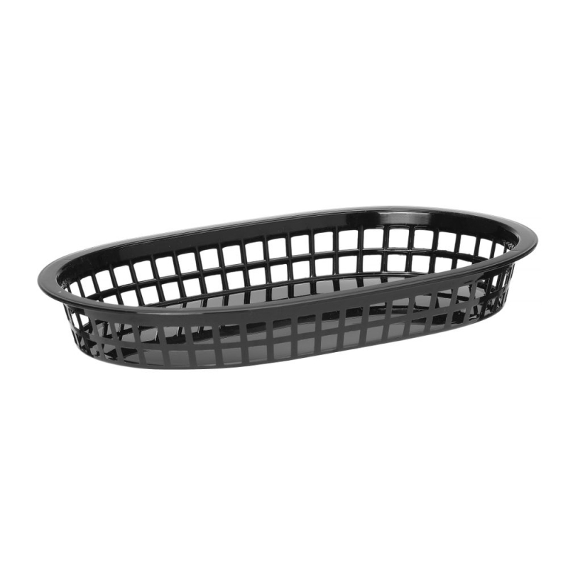 Paniers de service polypropyl&egrave;ne noir pour fast-food (6 unit&eacute;s) - Hendi
