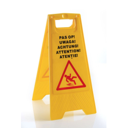 Panneau de Signalisation Sol Mouill&eacute; 'ATTENTION!' Pliable 300x460x(H)615mm - Hendi