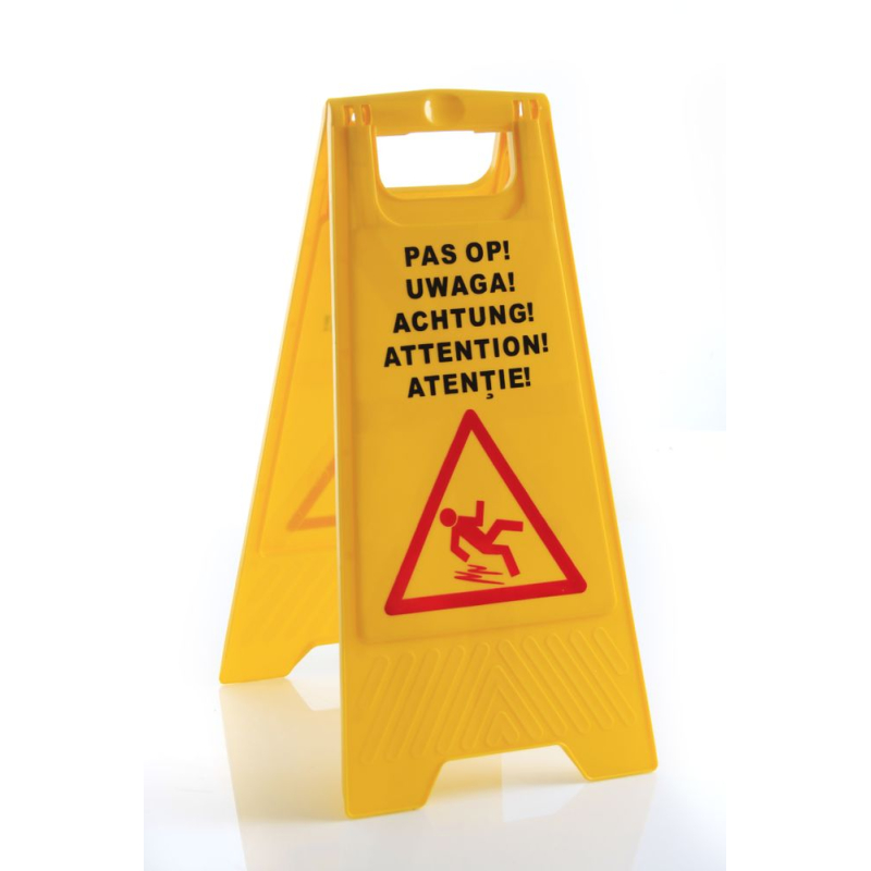 Panneau de Signalisation Sol Mouill&eacute; 'ATTENTION!' Pliable 300x460x(H)615mm - Hendi
