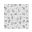Papier ingraissable alimentaire motif fast food noir et blanc, 305x305mm, 500 feuilles - Hendi