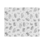 Papier ingraissable alimentaire motif fast-food noir/blanc, 200x250mm, lot de 500 feuilles - Hendi