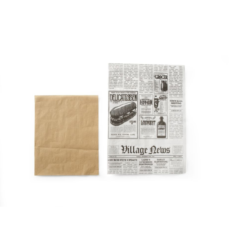 Papier ingraissable Impression Journal 250x350mm (Lot de 500) - Hendi