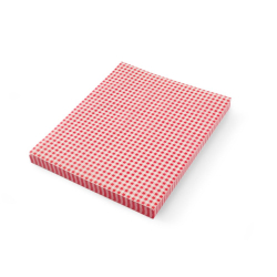 Papier sulfuris&eacute; ingraissable &agrave; carreaux rouge et blanc, 250x350mm (500 feuilles) - Hendi