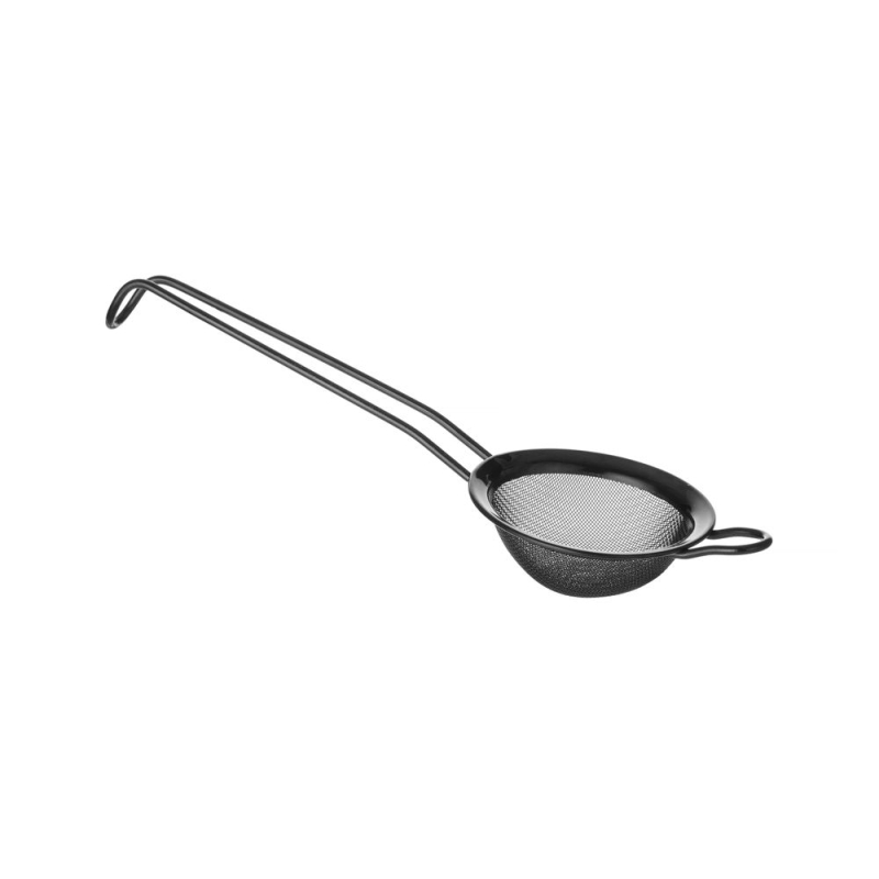 Passoire de Bar Maille Fine en Acier Inoxydable Rev&ecirc;tement PVD Noir, &Oslash;75x220mm - Hendi