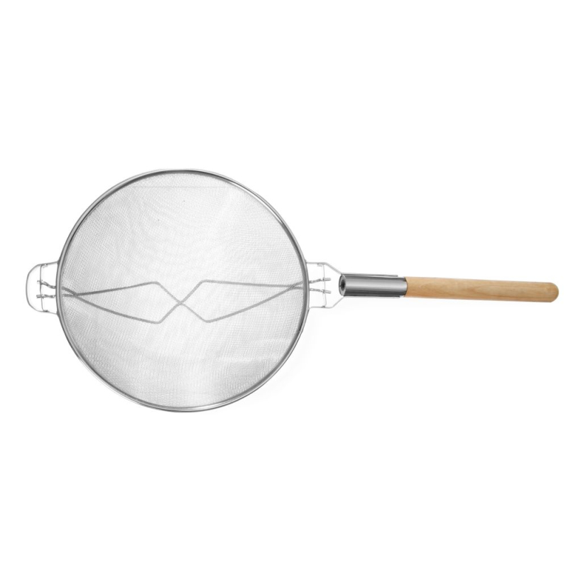 Passoire Double Grillage Professionnelle, Manche Bois, 840x355mm - Hendi