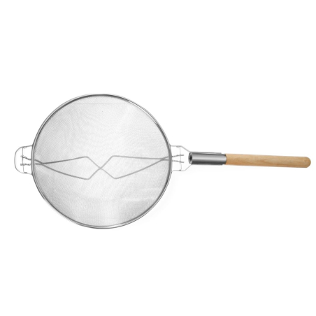 Passoire Double Grillage Professionnelle, Manche Bois, 840x355mm - Hendi