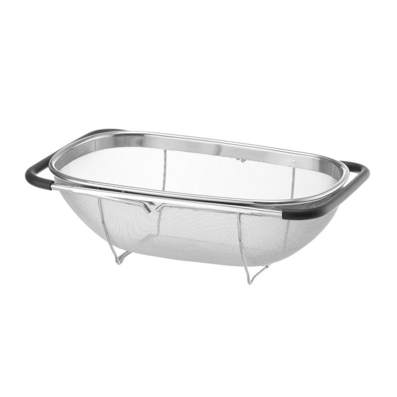 Passoire extensible en acier inoxydable pour &eacute;vier, r&eacute;glable jusqu'&agrave; 545mm - Hendi