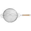 Passoire professionnelle double grillage inox avec poign&eacute;e en bois, 605x260x(H)120mm - Hendi