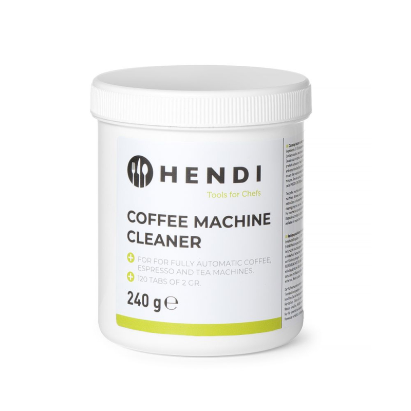 Pastilles Nettoyage Professionnel pour Machine &agrave; Caf&eacute;, Expresso et Th&eacute; (120 Unit&eacute;s) - Hendi