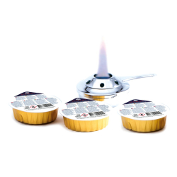 P&acirc;te combustible jetable en bo&icirc;tes, 3 pi&egrave;ces, 2 heures de combustion - Hendi