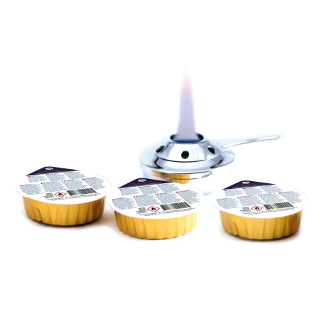 P&acirc;te combustible jetable en bo&icirc;tes, 3 pi&egrave;ces, 2 heures de combustion - Hendi