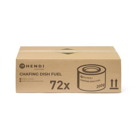 P&acirc;te combustible pour chafing dish, 72 bo&icirc;tes x 200g, dur&eacute;e 3h - Hendi