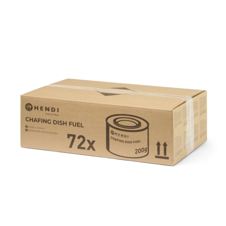 P&acirc;te combustible pour chafing dish, 72 bo&icirc;tes x 200g, dur&eacute;e 3h - Hendi
