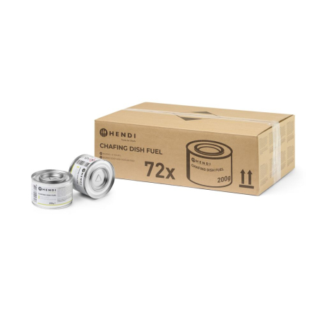 P&acirc;te combustible pour chafing dish, 72 bo&icirc;tes x 200g, dur&eacute;e 3h - Hendi