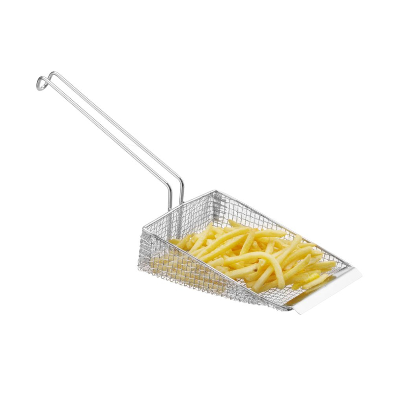 Pelle &agrave; Frites Professionnelle Inox Double Grillage 335x175mm - Hendi