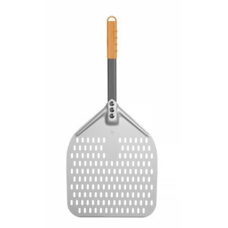 Pelle &agrave; Pizza Carr&eacute;e Perfor&eacute;e Aluminium Anodis&eacute; Manche Court (300x660mm) - Hendi