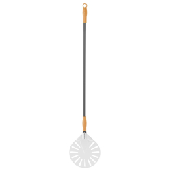 Pelle &agrave; Pizza Ronde Perfor&eacute;e en Aluminium Anodis&eacute;, Manche 1200mm - Hendi