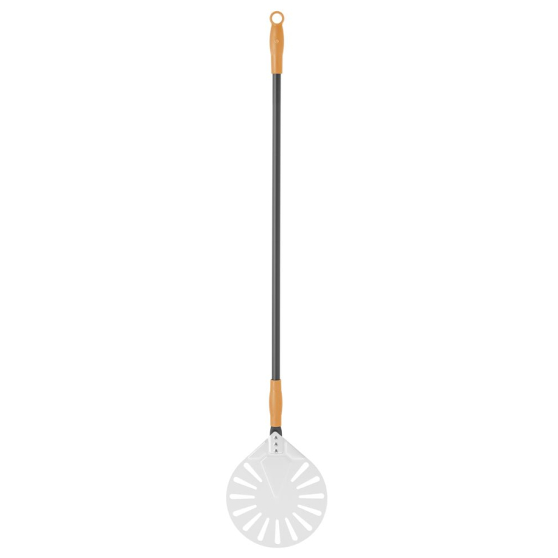 Pelle &agrave; Pizza Ronde Perfor&eacute;e en Aluminium Anodis&eacute;, Manche 1200mm - Hendi