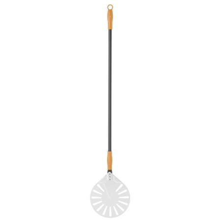 Pelle &agrave; Pizza Ronde Perfor&eacute;e en Aluminium Anodis&eacute;, Manche 1200mm - Hendi