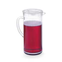 Pichet &agrave; jus de fruit en plastique transparent 2L avec couvercle anti-rayure - Hendi