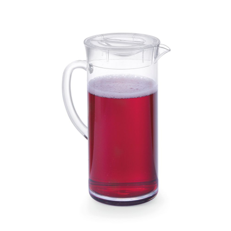 Pichet &agrave; jus de fruit en plastique transparent 2L avec couvercle anti-rayure - Hendi