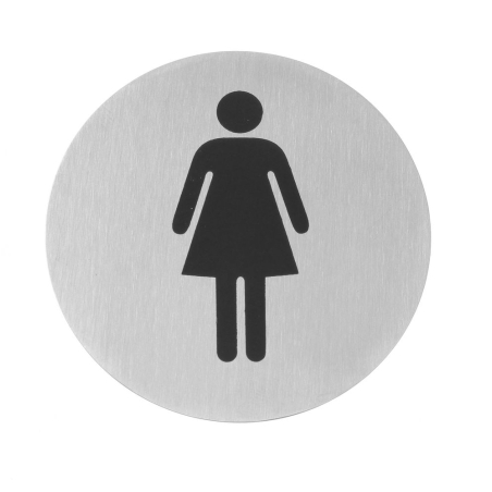 Pictogramme Dames Autocollant, Diam&egrave;tre 75mm - Hendi