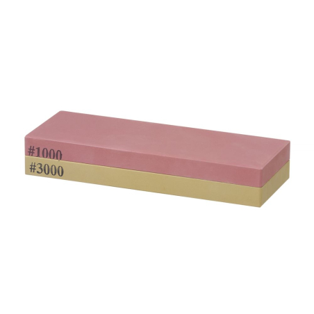 Pierre d'Aff&ucirc;tage Japonaise Double Face (Grain 1000/3000) pour Couteaux - Hendi