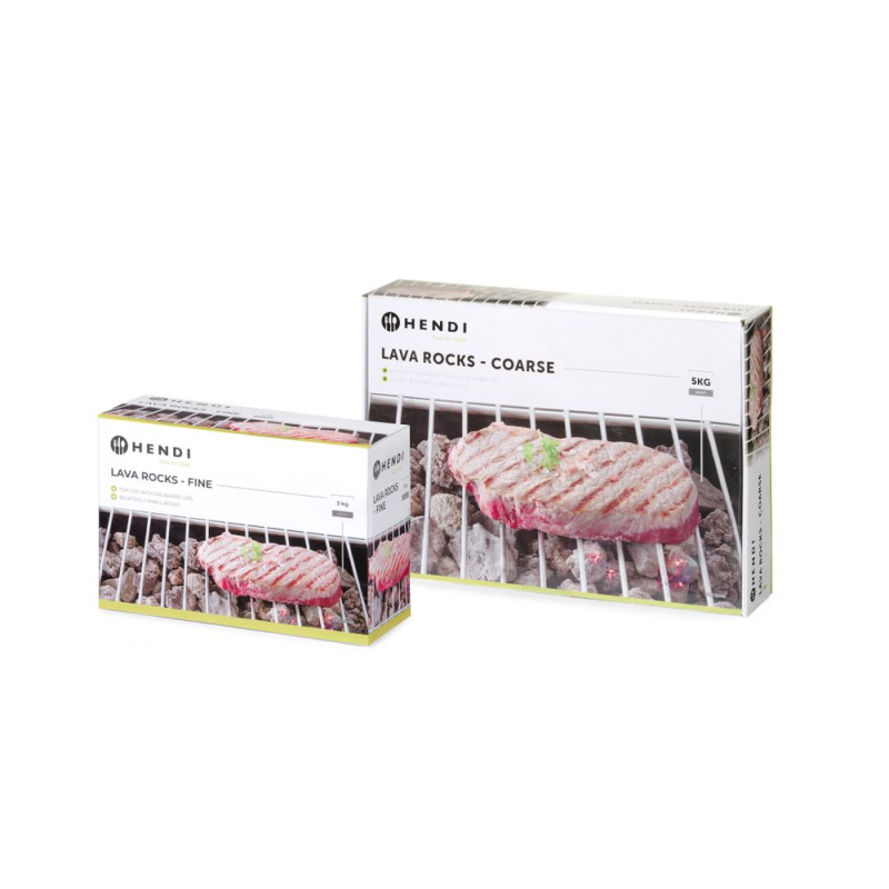 Pierres de Lave Fines pour Barbecue Gaz - Carton - Hendi