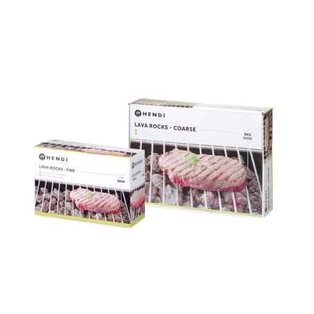 Pierres de Lave Fines pour Barbecue Gaz - Carton - Hendi