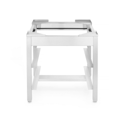 Pi&egrave;tement Lave-Verre Professionnel 40x40 en Acier Inoxydable, Glissi&egrave;res Paniers 400x400mm, Pieds R&eacute;glables - Hendi