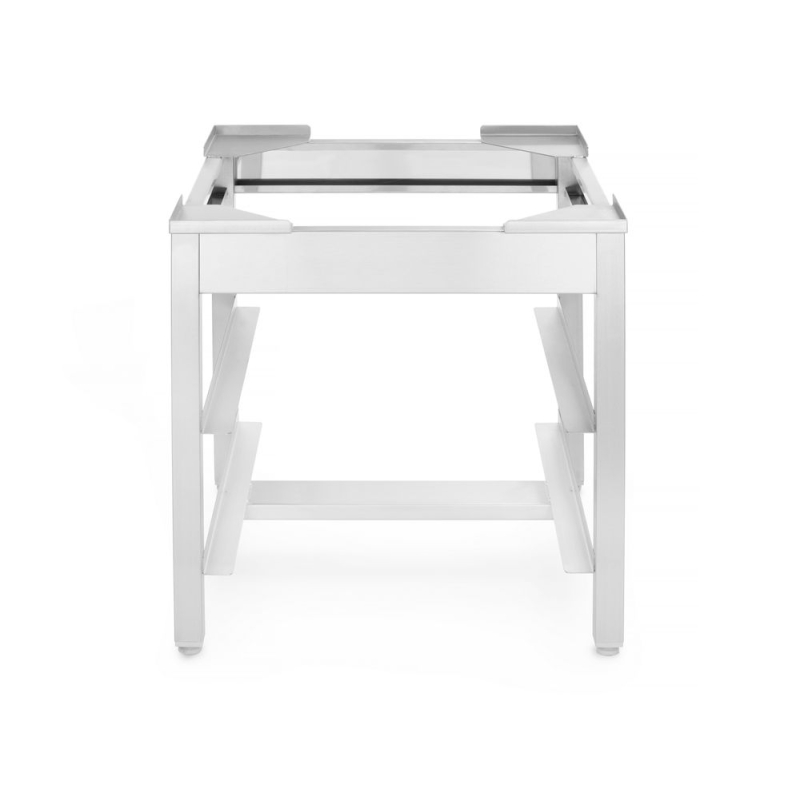 Pi&egrave;tement Lave-Verre Professionnel 40x40 en Acier Inoxydable, Glissi&egrave;res Paniers 400x400mm, Pieds R&eacute;glables - Hendi