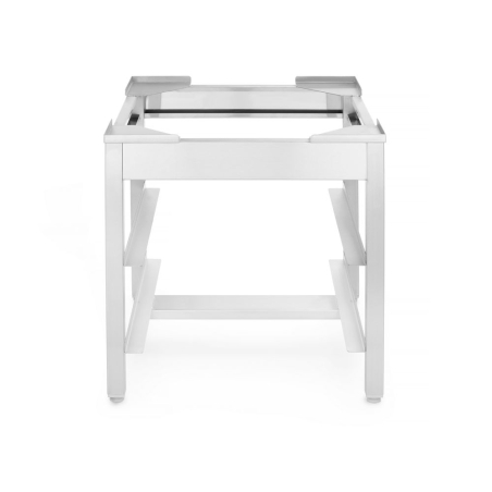 Pi&egrave;tement Lave-Verre Professionnel 40x40 en Acier Inoxydable, Glissi&egrave;res Paniers 400x400mm, Pieds R&eacute;glables - Hendi