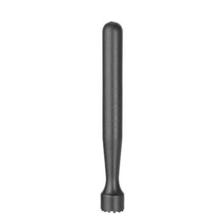 Pilon &agrave; cocktail BarUp noir, t&ecirc;te rainur&eacute;e, ⌀34x207mm, pour &eacute;craser fruits et menthe - Hendi
