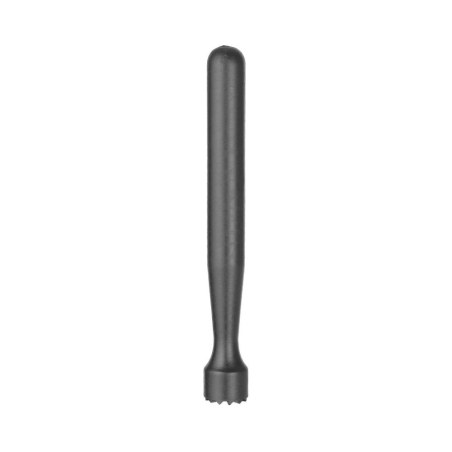 Pilon &agrave; cocktail BarUp noir, t&ecirc;te rainur&eacute;e, ⌀34x207mm, pour &eacute;craser fruits et menthe - Hendi