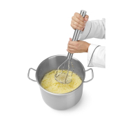 Pilon &agrave; Pur&eacute;e Professionnel Ultra-R&eacute;sistant Inox ⌀118x455mm - Hendi