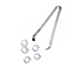 Pince &agrave; Gla&ccedil;ons en Acier Inoxydable Argent, BarUp, Longueur 180mm - Hendi